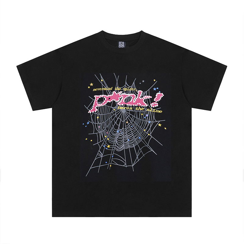 (image for) Sp5der Worldwide T-Shirt (black /pink)